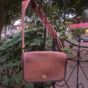 80s Coach NYC Convertible Pocket Spectator Taupe & Brown Leather Crossbody Bag